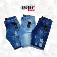 Kit 3 Shorts Jeans Masculino Bermuda Jeans Masculina Rasgada