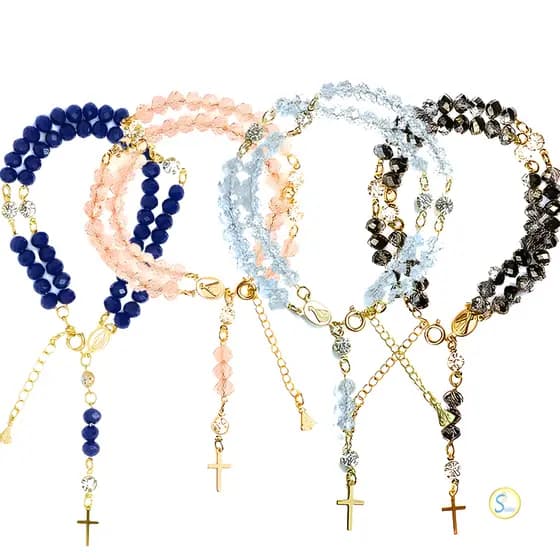 Terço de Pulso - Pulseira Terço Feminina Nossa Senhora Aparecida