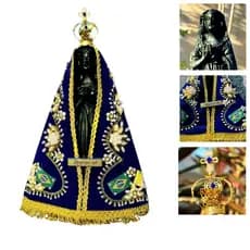 Imagem Nossa Senhora Aparecida 30 cm Resina Luxo Completa