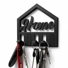 Porta Chaves Decorativo Home Organizador de Chaves Parede 5 Ganchos Decoração Moderna