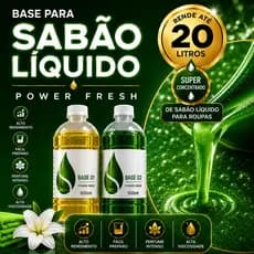 Base Sabão Líquido Faz 20L - Kit Blend Concentrado 2 Frascos - Fácil de Fazer Verde