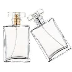 Frasco porta Perfume de Vidro 100 ml Luxo com Tampa Acrílica – Spray Recarregável