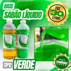 Sabão Líquido Concentrado Faz até 30L - Kit 2 Frascos - Fácil de Fazer Verde
