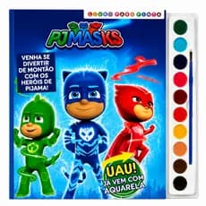 Livro para Pintar com Aquarela PJ Masks - incríveis páginas para colorir e se divertir PJ Masks