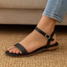 Sandália Feminina Elástico fivela ajuste para pés Gordinhos 34 a 43 "'TAMANHO Grande caramelo Preto Branco básica