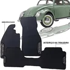 JOGO TAPETE EMBORRACHADO DO VOLSWAGEN FUSCA JOGO COM 3 PEÇAS INTEIRIÇO TRASEIRO 1959 1960 1961 1962 1963 1964 1965 1966 1967 1968 1969 1970