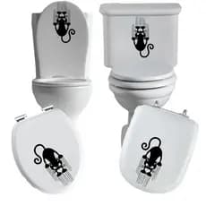 ADESIVO GATO 7 VASO SANITÁRIO PRIVADA CAIXA ACOPLADA DESCARGA AZULEJO BOX VIDRO SUPERFICIE LIZA DECORATIVO PERSONALIZADO