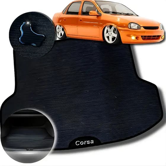 Tapete Porta Malas Corsa Classic Sedan 1996 A 2009 Emborrachado Antiderrapante Impermeável Premium