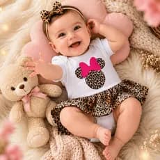 roupa infantil bebe menina oncinha bodie com vestido mesversário 100% algodão