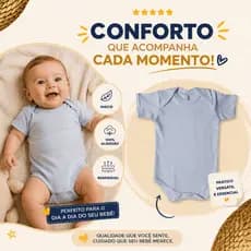 body bebê branco liso, roupa infantil unisex menino e menina, 100% algodão, casual