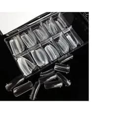 Kit 100 Molde F1 Unhas Porcelana Gel Reutilizáveis Dual Form