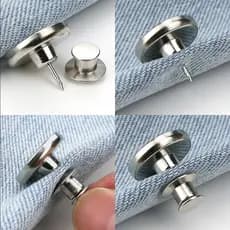 Kit com 2 Botão Fivela Universal para Ajuste Instantâneo de Calça Regula Medidas
