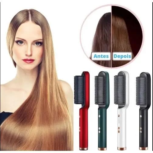 Escova Alisador De Cabelo Multifuncional, Modelador De Barba Elétrica, Alisador De Cabelo Hair Straightener Comb XSD-910 Super Promoção Top Escova Alisadora Anion Hair Pro 3 Em 1 , Secador, Chapinha E Modelador De Cachos Bivolt