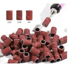 Kit 100 Refil Lixa Unha Acrigel Motor Eletrico Profissional 120 Média 6mm