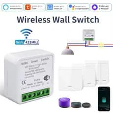Apagador interruptor sem fio inteligente controle de voz remoto funciona com alexa google home alice
