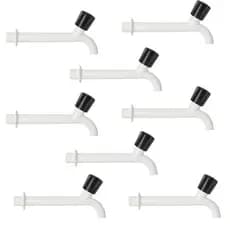 Kit Com 8 Torneiras Longa Pvc De 1/2" Para Pia Cozinha Tanque