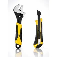 Kit Ferramentas Chave Inglesa Ajustável Estilete Retrátil Reparo Manutenção Profissional