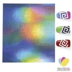 Stencil para Unhas Espiral Quadricular Molde Airbrush Adeviso Estencil