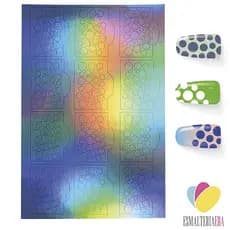 Stencil para Unhas Bolinhas Molde Airbrush Adeviso Estencil