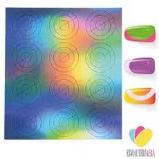 Stencil para Unhas Círculos Molde Airbrush Adeviso Estencil