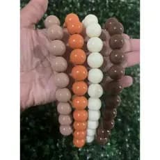 Kit 4 Peças Colar De Bola De Resina tendência Outono Inverno e verão Colar Bola Elegante Luxo