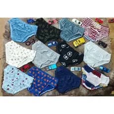 Kit 10 Cuecas Slip Algodão Lisas E Estampadas Crianças E Bebê Desfralde Algodão