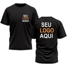 Camiseta Camisa Masculina Feminina Personalizada Sua Logo Empresa Trabalho Frase Estampa Foto Manga Cuta
