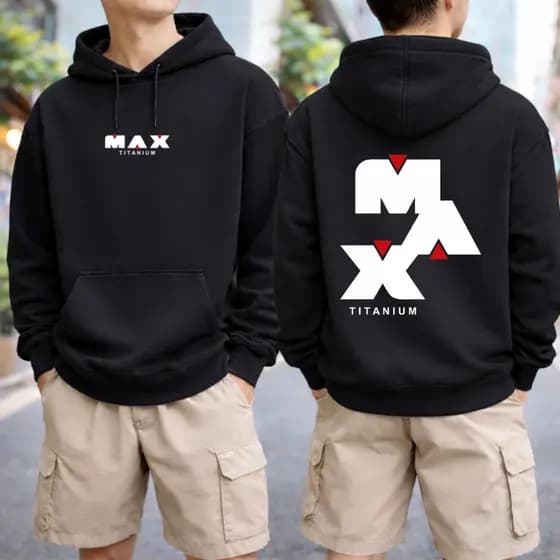 Moletom Academia Suplamentos Max Maromba Titanium Treino Flanelado Blusa De Frio Academia Unissex