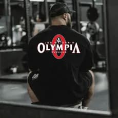 Camiseta Blusa Camisa Oversized Streetwear Olympia Academia Fitness Unissex Larga Treino