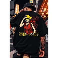 Camiseta Oversized Anime Lançamento Masculina Feminina Camisa Top Unissex 100% Algodão One Piece