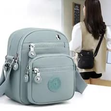 Bolsa feminina Pequena Nylon impermeável casual Transversal tiracolo
