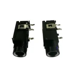 2 Plug Jack P10 / 6.35mm: Conector Fêmea 3 Pinos Mono.