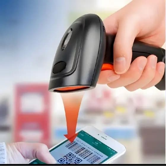 Leitor de Código de Barras USB 1D Profissional | Scanner Manual com Fio Plug & Play | Alta Velocidade e Precisão