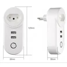 Tomada Inteligente Wifi Smart Plug Para Controle De Aparelho Cor Branco