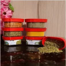 Kit 6 Potes Herméticos Mantimentos Temperos Grãos Pequenos Volumes 150 ml Lava Louça