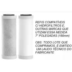 Kit Refil Compatível Purificador De Água As4 Hidrofiltros 7'' (par)