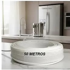 Mangueira 5/16 (8mm) Branca Atóxica Pebd Para Filtros Purificadores De Água - 50 Metros