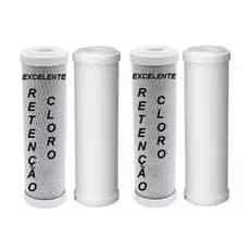 Kit Refil Filtro Purificador Hoken Multi 1500 Pentair As2 Hidrofiltros Bbi Carvão + PP/ 02 PARES E 01 PAR