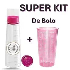 Kit Regador de Bolo Bisnaga Umedecedor e Copo Medidor 570ml Confeitaria Cozinha - NEW