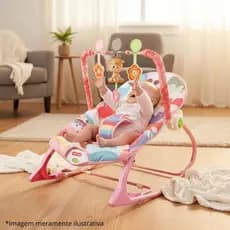 Cadeira de Descanso e Balanço P/ Bebê Baby Vibratória Com Musical e Brinquedos Didático
