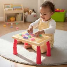 Mesa Mesinha Infantil Educativo 100 Blocos de Montar