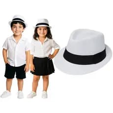 Chapéu Moda Panamá Bebê Infantil menina MENINO fedora malandro Unissex