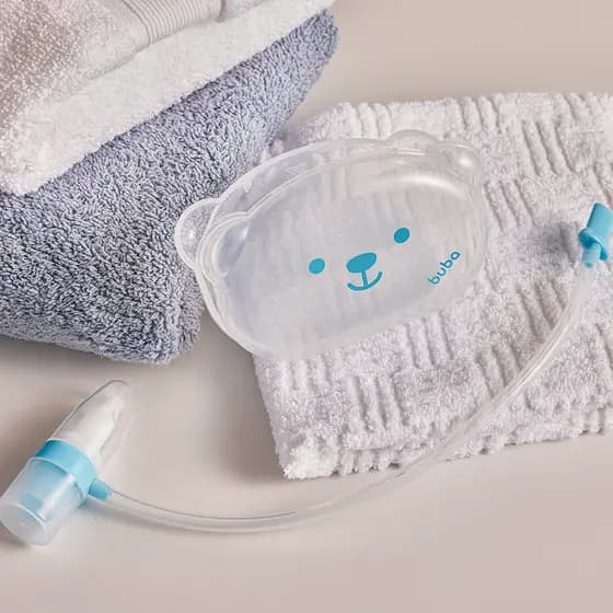 Aspirador Nasal Infantil Com Estojo Ursinho Buba