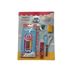 Kit Escolar Lapis De Cor 12 Cores Fini + Acessorios