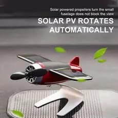 Avião solar criativo para carro interior mesa presente movido energia solar