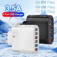 Dispositivo de carregamento portátil carregador de viagem 6 e 8 portas para aparelho celular