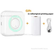 Mini Impressora térmica de etiquetas e papel comum sem fio bluetooth 57mm não precisa tinta