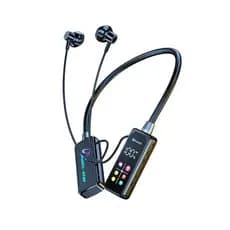 Esporte corrida Fone de Ouvido  5.4 Neckband com Tela Colorida – Sem Fio com Redução de Ruído com leitor mp3 Micro SD