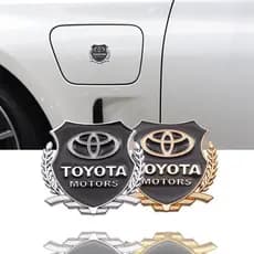 2 Pcs 3d Estilo Do Carro Do Metal Porta Lateral Emblema Adesivos Side Janela Emblema Para Toyota Acessórios