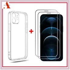 2 Plicula 3D + Capinha Tpu Anti Impacto Transparente Para Iphone Todos Modelo